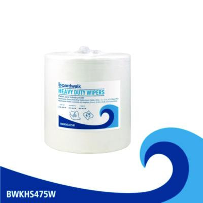 Hydrospun Wipers, Heavy Duty, 12 x 12, White, 475/Roll