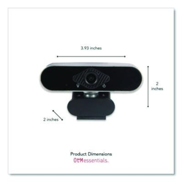 Hd Elite Portable Webcam, 1920 Pixels x 1080 Pixels, 2 Mpixels, Black