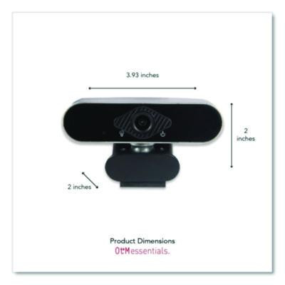 Hd Elite Portable Webcam, 1920 Pixels x 1080 Pixels, 2 Mpixels, Black