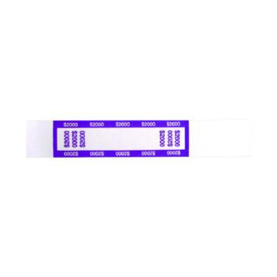 Currency Straps, Self-Adhesive, Twenties, $2,000 Strap, Violet/White, 1,000/Pack