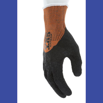 Cut Pro 92743Lt Gloves, 10" Long, Medium, Black/Orange, 12 Pairs
