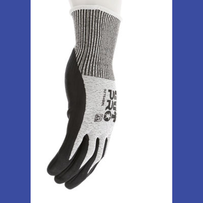 Cut Pro 92754Bp Gloves, 10" Long, Large, Black/Gray, 12 Pairs