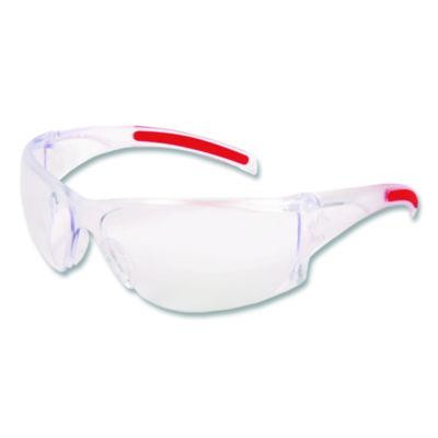 Hulk Hk1 Series Safety Glasses, Clear/Red Full Frame, Clear Dual Lens