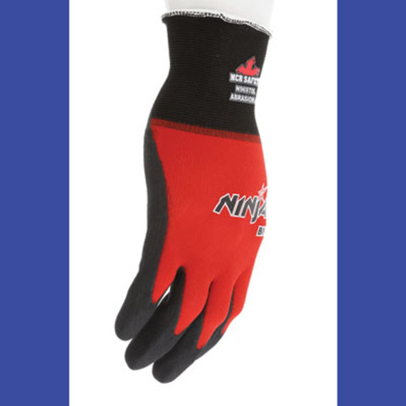 Ninja Bnf N96970 Gloves, 10" Long, Small, Black/Red, 12 Pairs