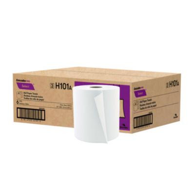 Select Roll Paper Towels, 1-Ply, 7.88" x 1,000 Ft, White, 6/Carton