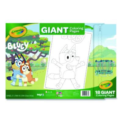 Bluey Giant Coloring Pages, Ages 3 And Up, 18.88 x 12.13 Sheets, 18 Pages