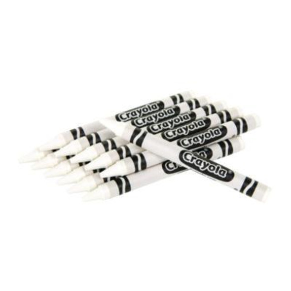 Bulk Crayons, White, 12/Box