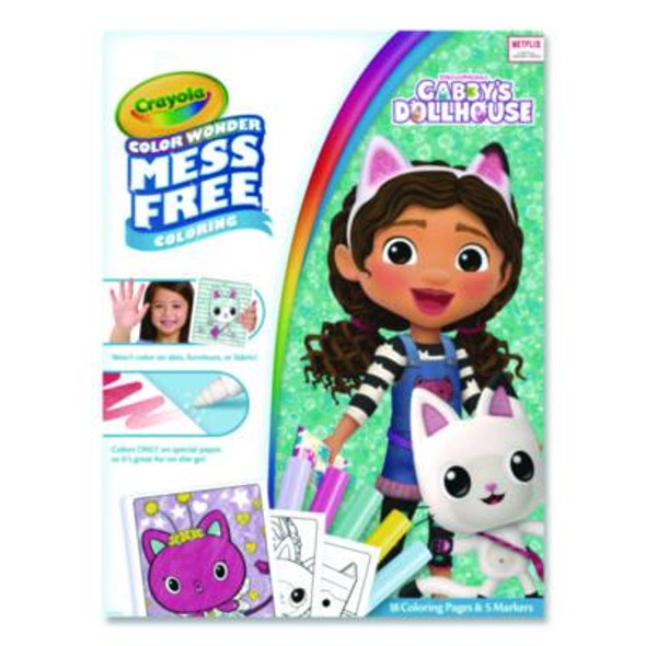 Gabby's Dollhouse Color Wonder Kit, Includes Five Markers, Ages 3 And Up, 18 Pages