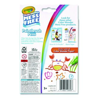 Color Wonder Paintbrush Pens, Assorted Colors, 8/Pack