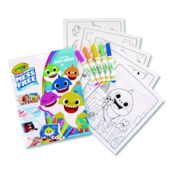 Pinkfong Baby Shark Color Wonder Kit, Includes Five Markers, Ages 3 And Up, 18 Pages