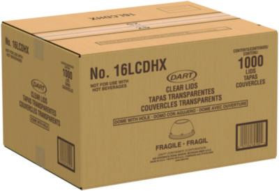 Dome-Top Sundae/Cold Cup Lids, Fits 12 Oz To 24 Oz Cold Cups, Plastic, Clear, 1,000/Carton