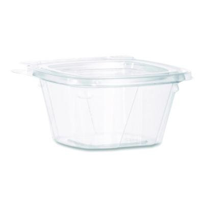 Clearpac Safeseal Tamper-Resistant, Tamper-Evident Containers, 3.72 x 4.2 x 1.97, Clear, Plastic, 400/Carton
