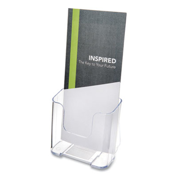 Docuholder For Countertop/Wall-Mount, Leaflet Size, 4.37w X 3.25d X 3.87h, Clear