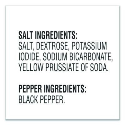 Salt And Pepper Shaker Combo, 4 Oz Salt Dispenser And 1.5 Oz Pepper Dispenser