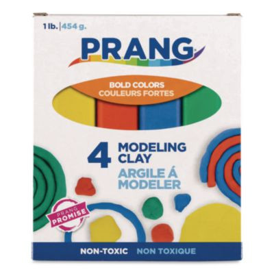 Modeling Clay Assortment, 0.25 Lb Each, Blue, Green, Red, Yellow, 1 Lb