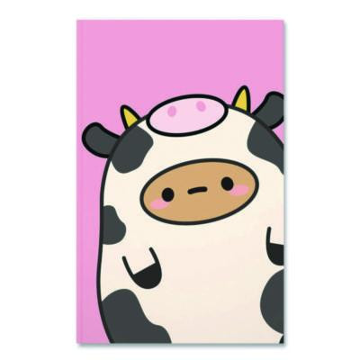 Smoko Tayto Mootato Layflat Notebook, 1-Subject, Medium/College Rule, Pink/White/Brown Cover, (72) 8 x 5 Sheets