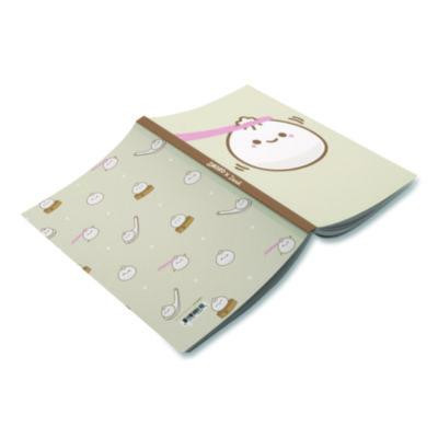 Smoko Lil B Dumpling Layflat Notebook, 1-Subject, Medium/College Rule, Tan/White/Pink Cover, (72) 8 x 5 Sheets
