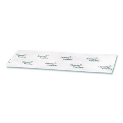 Easymop Microfiber Dust Mop Pads, 16 x 5.3, White, 50/Pack