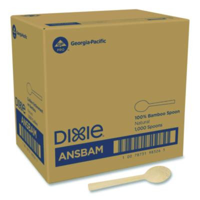 Bamboo Cutlery, Mediumweight Spoon, Paper, Light Golden, 100/Pack, 10 Packs/Carton
