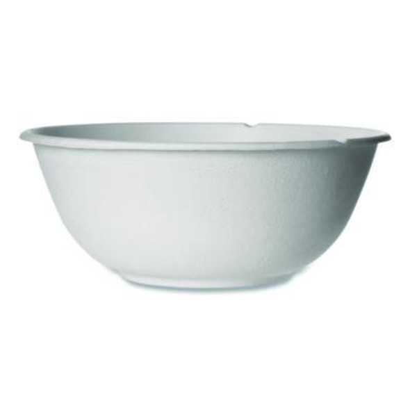 Vanguard Renewable And Compostable Sugarcane Bowls, 46 Oz, White, 400/Carton