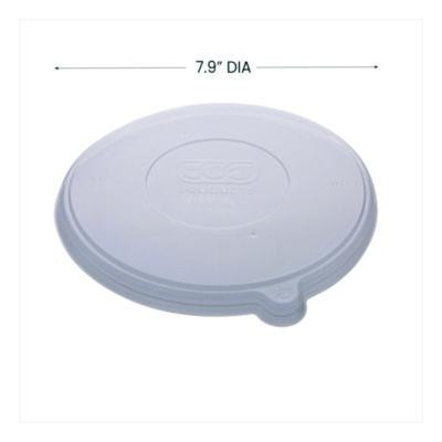 Worldview 100 Percent Recycled Content Lid, 7.93" Diameter x 0.6" h, Clear, 400/Carton