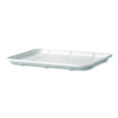 Meat And Produce Food Trays, 8.5 x 6.2 x 0.5, White, Sugarcane Fiber, 400/Carton