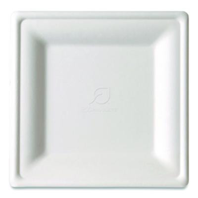 Vanguard Renewable And Compostable Sugarcane Plates, Plate, 7.87 x 7.87, White, 500/Carton