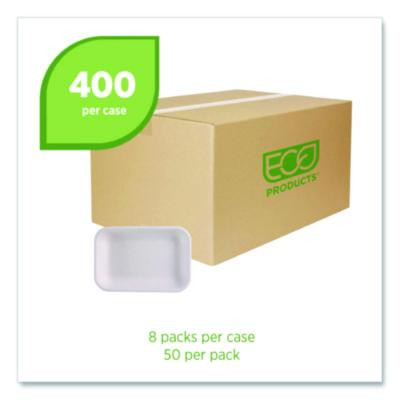 Worldview Vanguard Rectangular Container, 12 Oz, 7 x 4.75 x 1, Sugarcane Fiber, White, 400/Carton