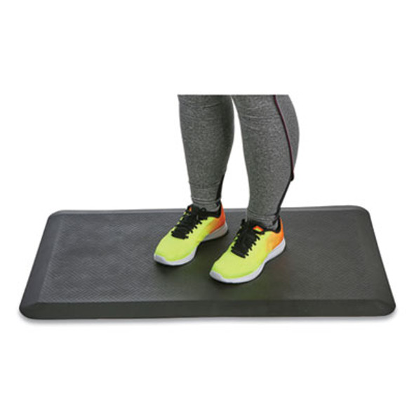 Anti-Fatigue Mat, Rectangular, Black Textured Surface, 35.25" x 19.5"
