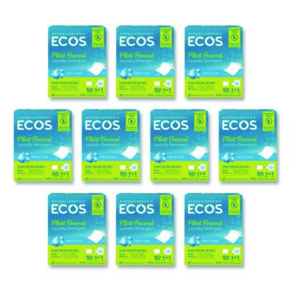 Liquidless Laundry Detergent Sheets, Free And Clear, 50 Sheets/Pack, 10 Packs/Carton