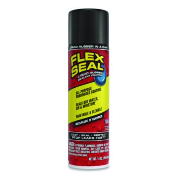 Liquid Rubber Sealant Coating Spray, 14 Oz Can, Black