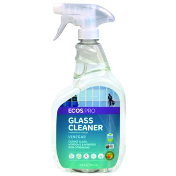 Glass Cleaner, Vinegar Scent, 32 Oz Spray Bottle, 6/Carton