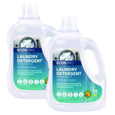 Laundry Detergent Liquid, Free And Clear, 170 Oz Jug, 2/Carton