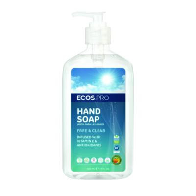 Liquid Hand Soap, Free And Clear Scent, 17 Oz, 6/Carton