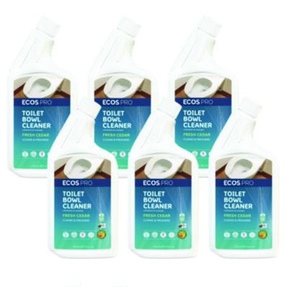 Toilet Bowl Cleaner, Fresh Cedar Scent, 24 Oz Squeeze Bottle, 6/Carton