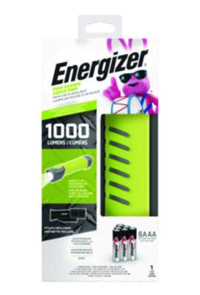 Pro Series Handheld High Cri Flashlight, Rechargeable Lithium Ion/6 Aaa Batteries Included, Gray/Green