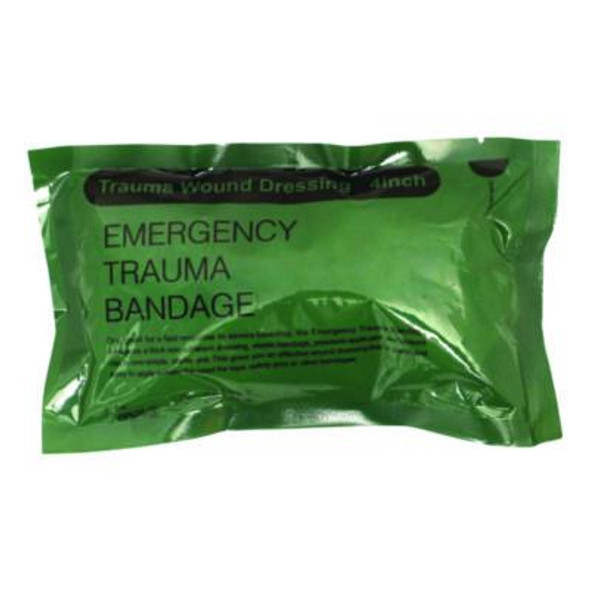 Emergency Trauma Bandage, Fabric, 4" Wide