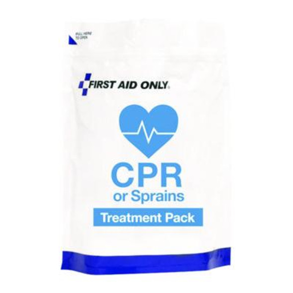 9-Piece Cpr And Sprains Treatment Pack, 9 Pieces, Resealable Plastic Bag