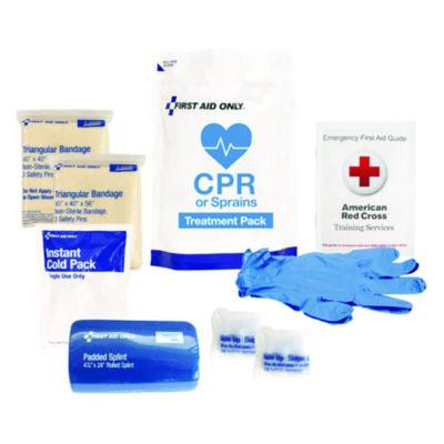 9-Piece Cpr And Sprains Treatment Pack, Resealable Plastic Bag