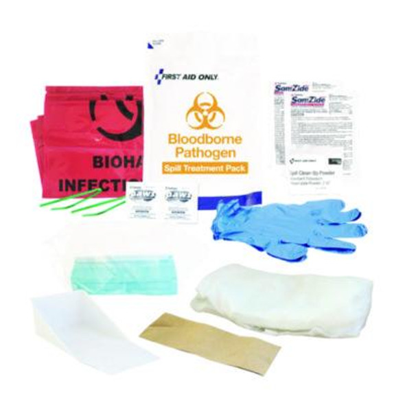 15-Piece Blood-Borne Pathogen Treatment Pack, 15 Pieces, Resealable Plastic Bag