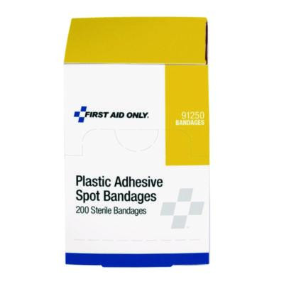 Plastic Spot Adhesive Bandages, 0.88" Dia, 200/Pack