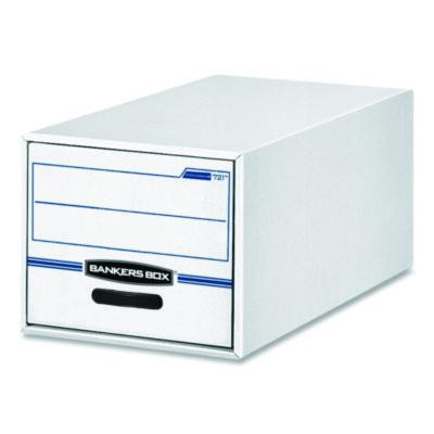 Stor/Drawer Basic Space-Savings Storage Drawers, Letter Files, 14" x 25.5" x 11.5", White/Blue
