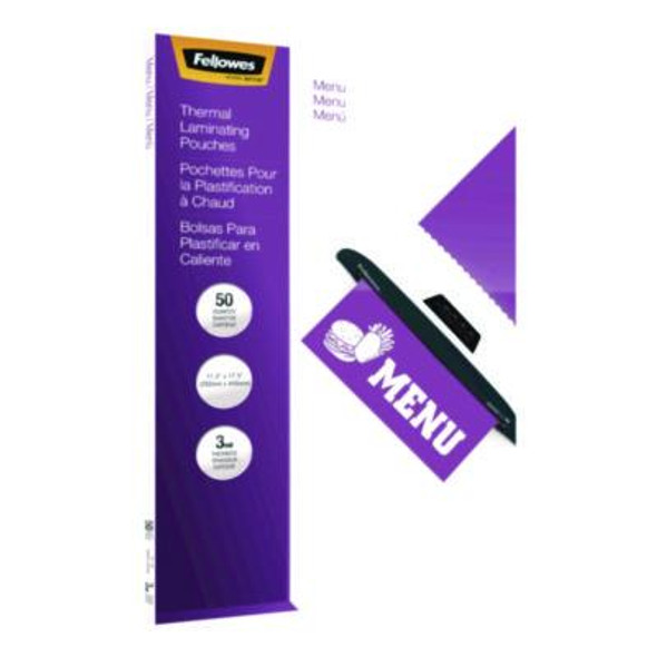 Laminating Pouches, 3 Mil, 11.5" x 17.5", Gloss Clear, 50/Pack