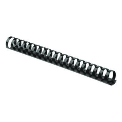 Plastic Comb Bindings For 11 x 8.5 Documents, 19 Rings, 1" (200-Sheet) Capacity, Black, 50/Pack
