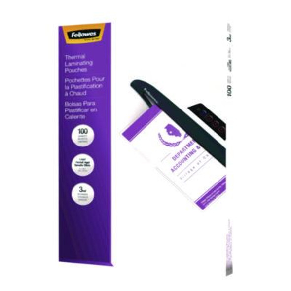 Laminating Pouches, 3 Mil, 9" x 14.5", Clear Gloss, 100/Pack