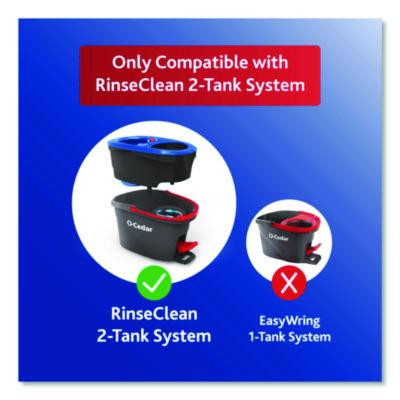 Rinse Clean Refill, Microfiber, Custom Size For Rinse Clean Mop System, Blue/White, 2/Pack, 6 Packs/Carton