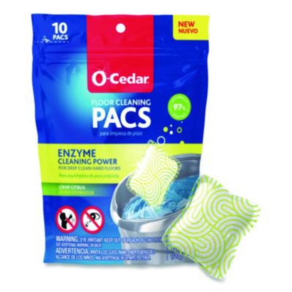 Cleaning Pacs, Crisp Citrus Scent, 10/Pack