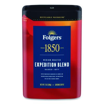 Expedition Blend Roast Ground Coffee, 12 Oz Canister, 6/Carton