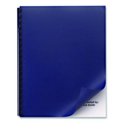 Solids Presentation Covers For Binding Systems, Plastic, Round Corners, 11 x 8.75, Navy, 25/Pack