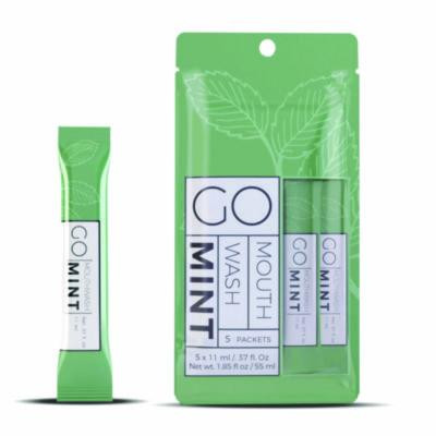 Individual Mouthwash Packets, Mint Flavor, 0.37 Oz Packet, 5/Pack, 12 Packs/Box